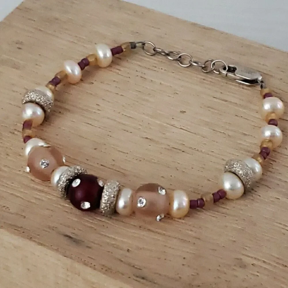 Luxe Glass Bead & Faux Pearl  7